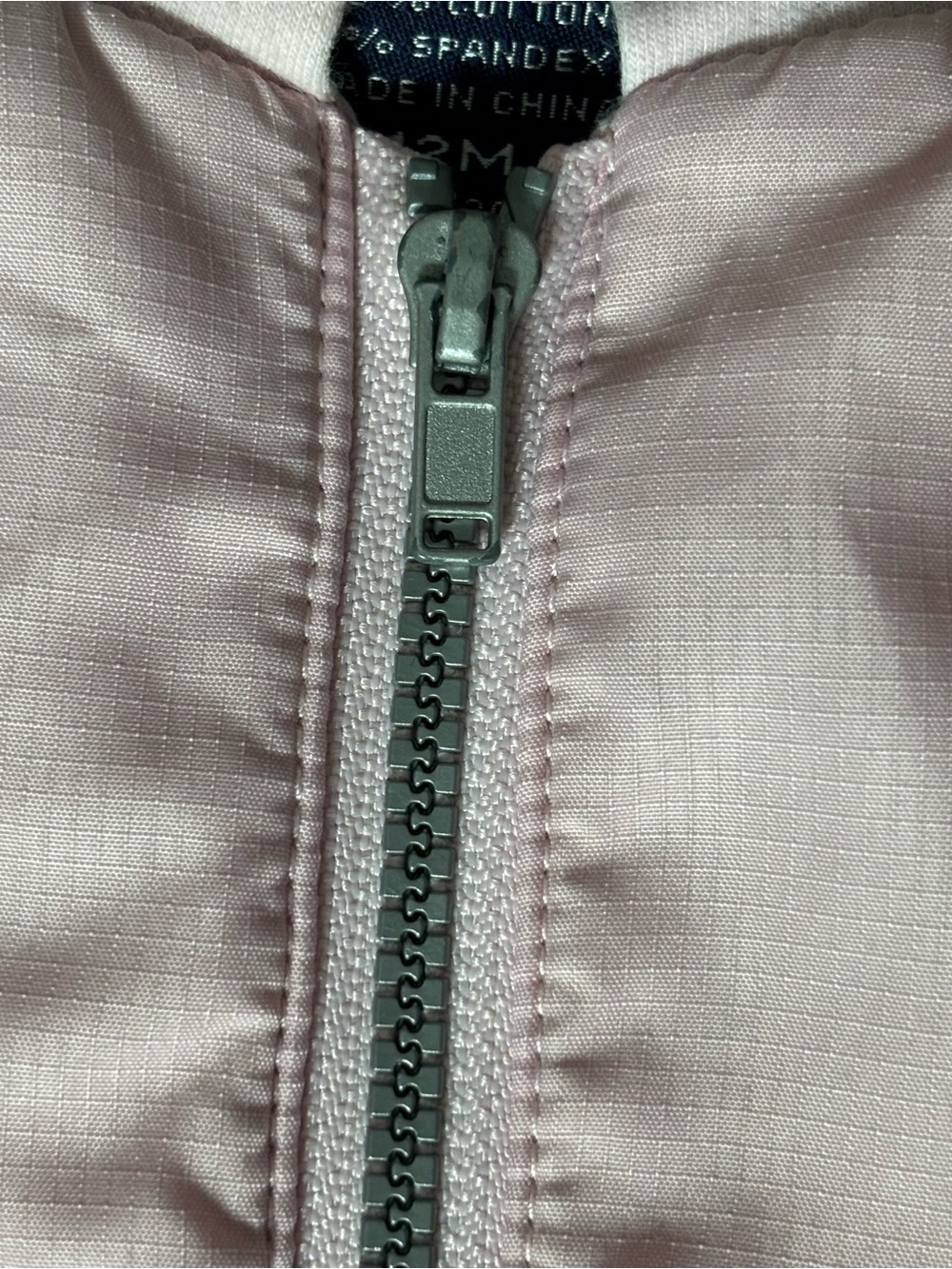 Vintage GUESS Baby Pink Varsity Fleece Zip Hoodie Coquette Designer Preppy Y2k - Picture 3 of 10